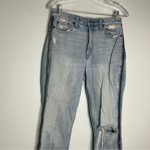 Abercrombie & Fitch Side Zippered Girlfriend Jeans 28|6R - Picture 3 of 5